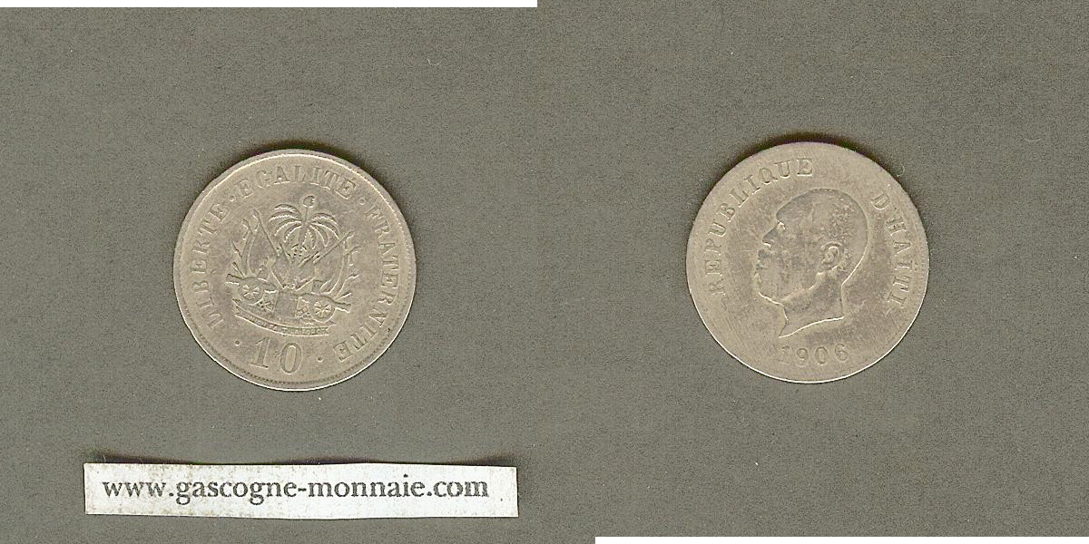 Haiti 10 centimes 1906 VF